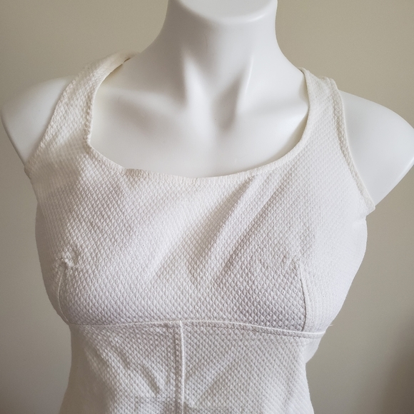 Georgiou Studio White Dress Opening in Back Padded - Picture 4 of 7